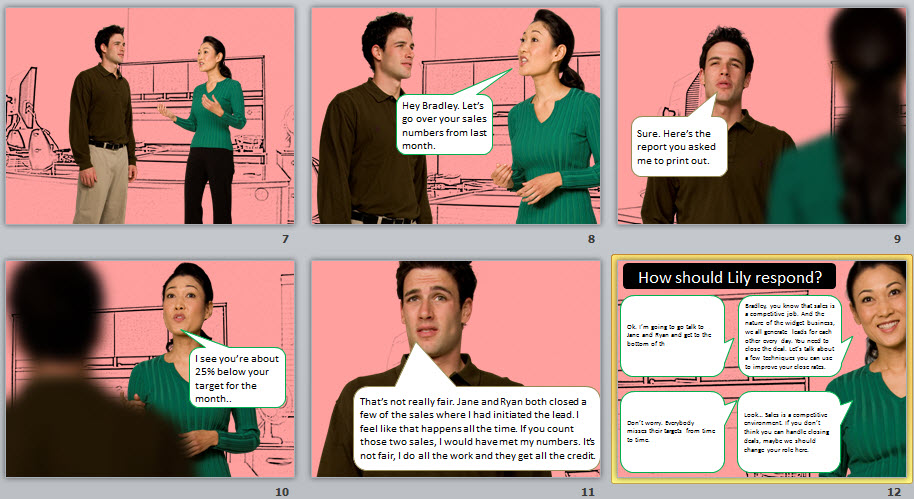 eLearning example conversation