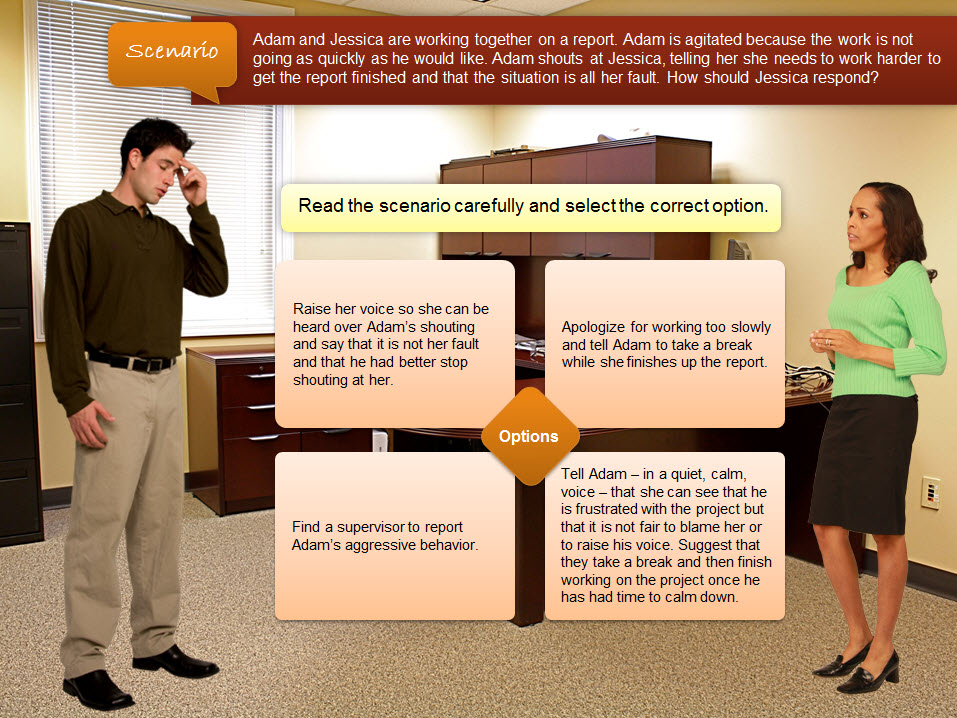 eLearning characters in scenarios