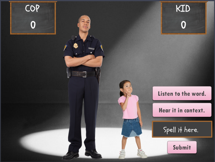 image of cop elearning quiz example cop vs kid