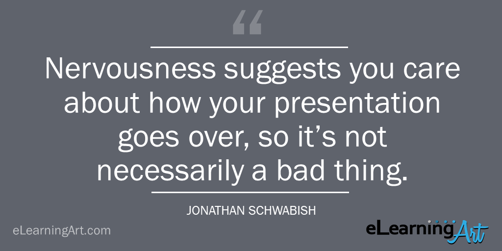 dealing with presentation nerves - tip- jonathan schwabish