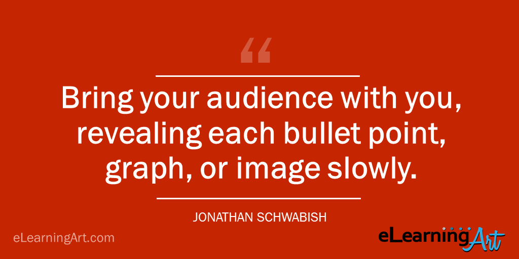 Presentation tip on how to reveal information from Jonathan Schwabish