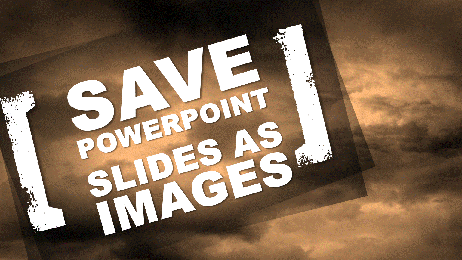 Save PowerPoint Slides As Images