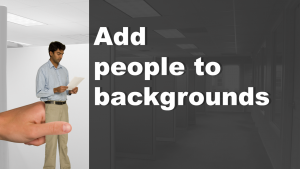 Add people to background images