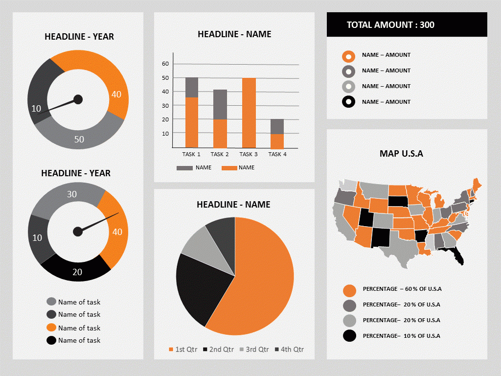 PowerPoint Dashboard Template 002 eLearningArt