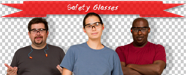 People Wearing Safety Glasses