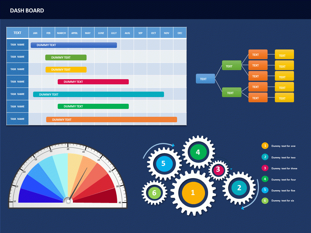 PowerPoint Dashboard Template 006 eLearningArt