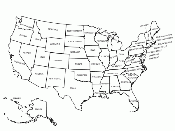 printable blank map of united states elearningart