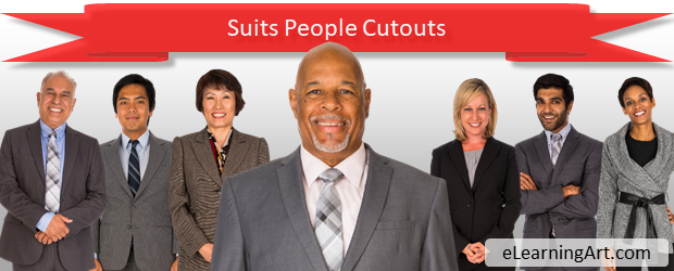 Suit people cutouts | eLearning characters