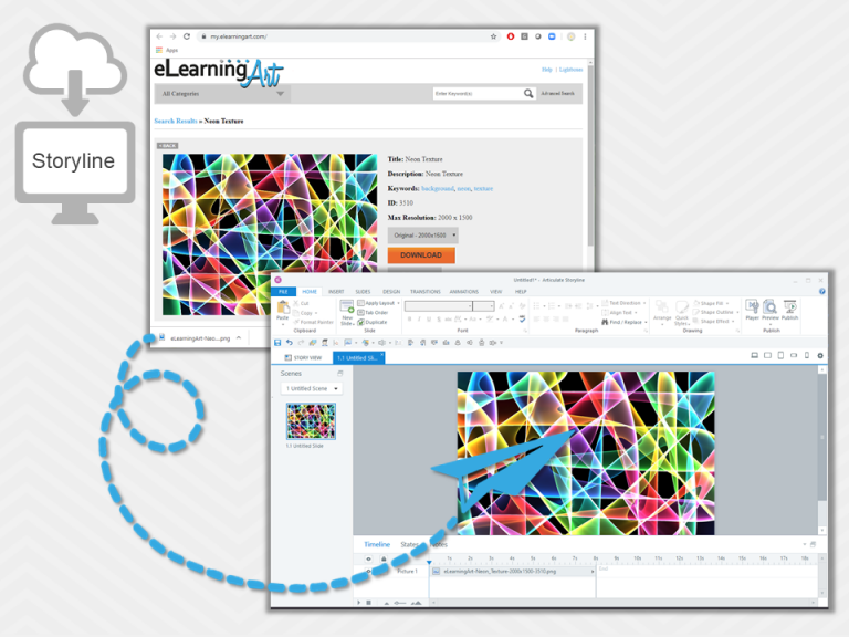Articulate Storyline characters, illustration, and graphics