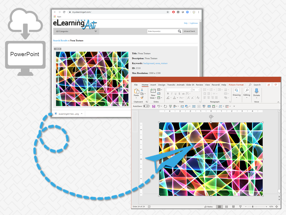 PowerPoint Image Shortcut with eLearningArt Images