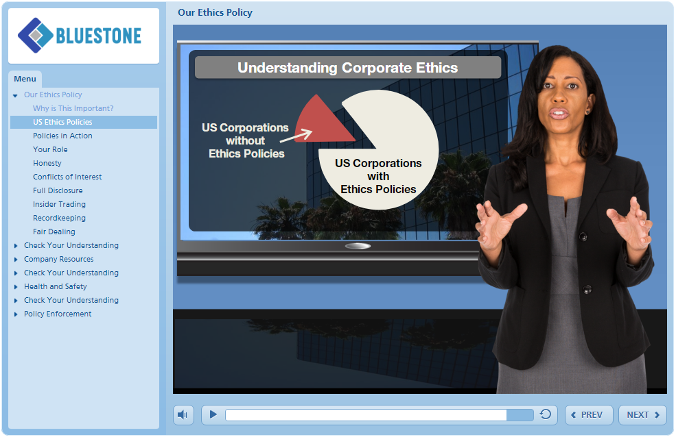 Articulate Storyline Example - Avatar as Course Guide