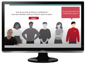 Software training eLearning example - Interactive Use-case approach