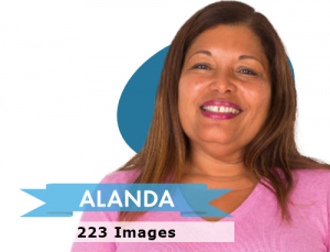 Alanda eLearning Photo Character - 50 year old Hispanic Woman in Casual Clothes